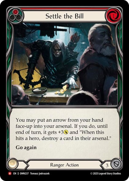 Settle The Bill (Red), Omens of the Third Age OMN237