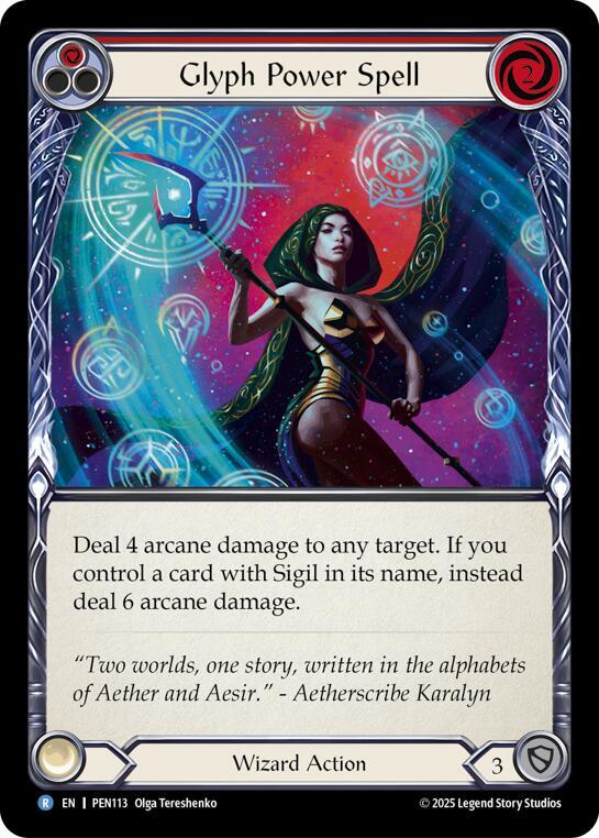 Glyph Power Spell (Red), Compendium of Rathe PEN113