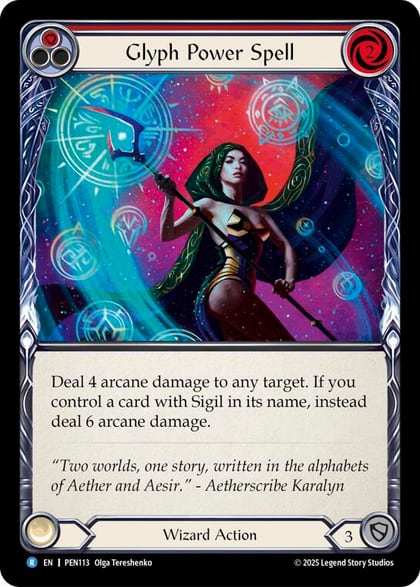 Glyph Power Spell (Red), Compendium of Rathe PEN113