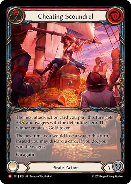 Cheating Scoundrel (Red) (Extended Art), Compendium of Rathe PEN169