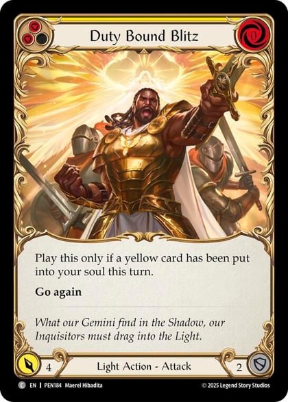 Duty Bound Blitz (Yellow), Compendium of Rathe PEN184