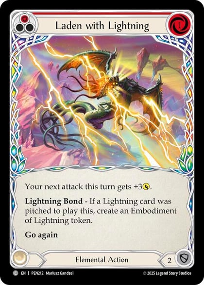 Laden With Lightning (Red), Compendium of Rathe PEN212