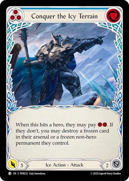 Conquer The Icy Terrain (Blue), Compendium of Rathe PEN233