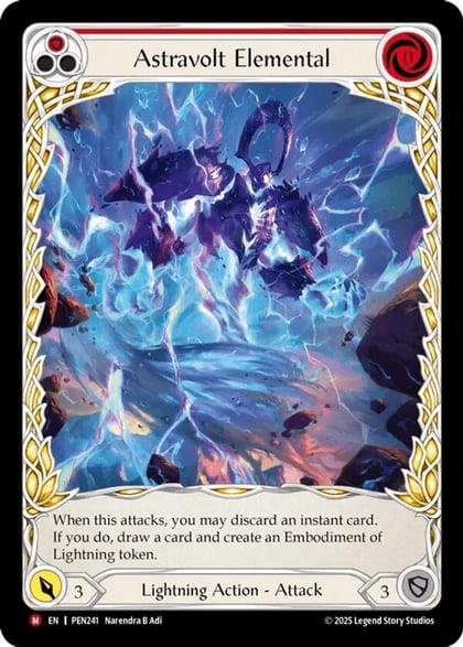 Astravolt Elemental (Red) (Extended Art), Compendium of Rathe PEN241