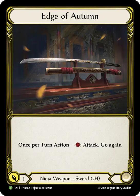 Edge of Autumn (Golden) - FAB362, Flesh and Blood: Promo Cards ASR002