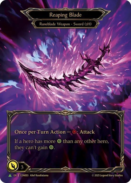 Reaping Blade - CON003, Flesh and Blood: Promo Cards CON003