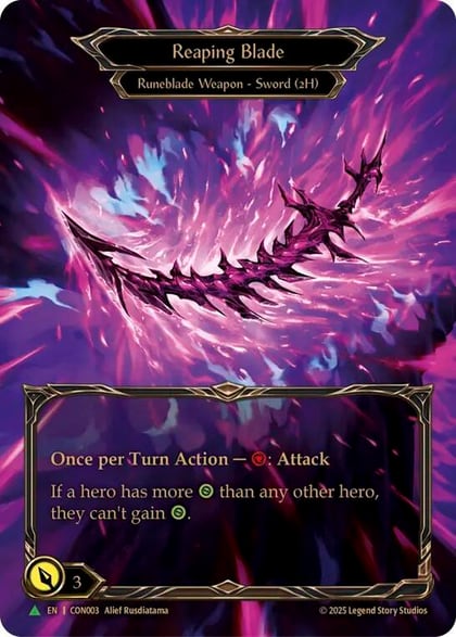 Reaping Blade - CON003, Flesh and Blood: Promo Cards CON003