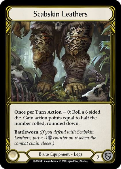 Scabskin Leathers (Golden) - FAB003, Flesh and Blood: Promo Cards FAB003
