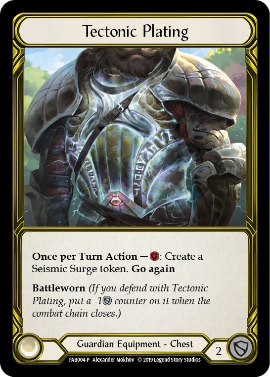 Tectonic Plating (Golden) - FAB004, Flesh and Blood: Promo Cards FAB004