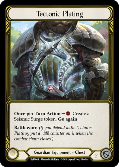 Tectonic Plating (Golden) - FAB004, Flesh and Blood: Promo Cards FAB004