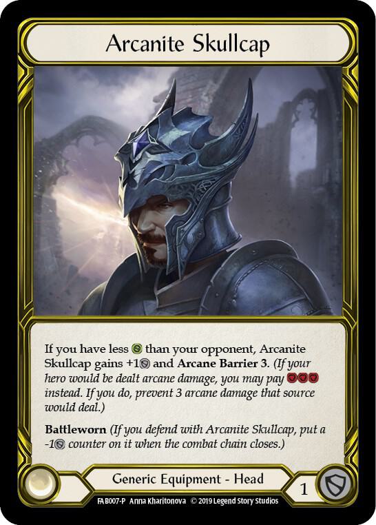 Arcanite Skullcap (Golden) - FAB007, Flesh and Blood: Promo Cards FAB007