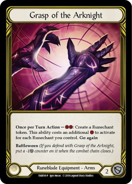 Grasp of the Arknight (Golden) - FAB010, Flesh and Blood: Promo Cards FAB010