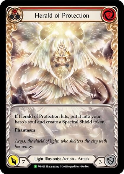 Herald of Protection (Red) - FAB029, Flesh and Blood: Promo Cards FAB029