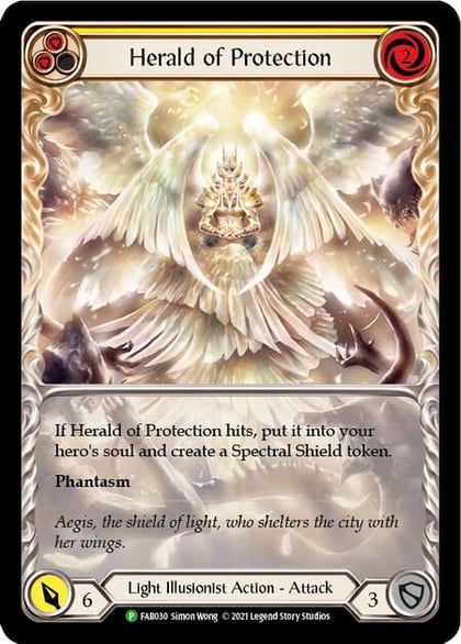 Herald of Protection (Yellow) - FAB030, Flesh and Blood: Promo Cards FAB030