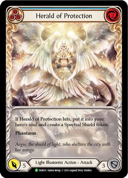 Herald of Protection (Blue) - FAB031, Flesh and Blood: Promo Cards FAB031