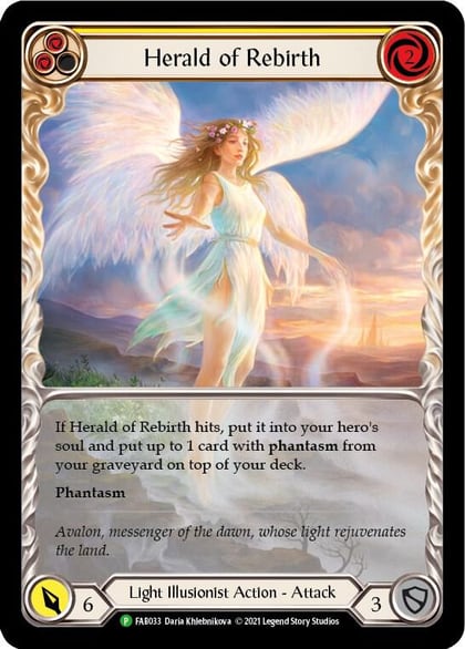 Herald of Rebirth (Yellow) - FAB033, Flesh and Blood: Promo Cards FAB033