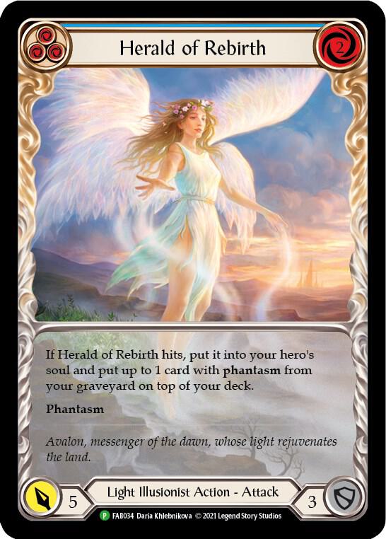 Herald of Rebirth (Blue) - FAB034, Flesh and Blood: Promo Cards FAB034