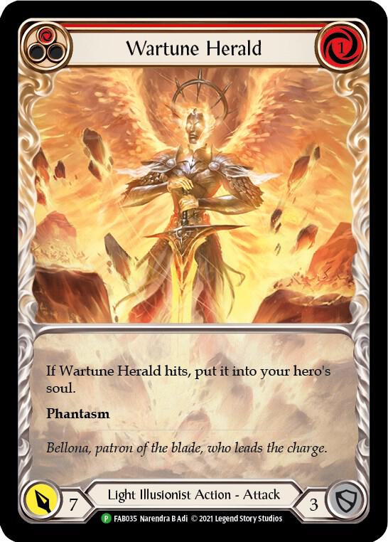 Wartune Herald (Red) (Extended Art) - FAB035, Flesh and Blood: Promo Cards FAB035