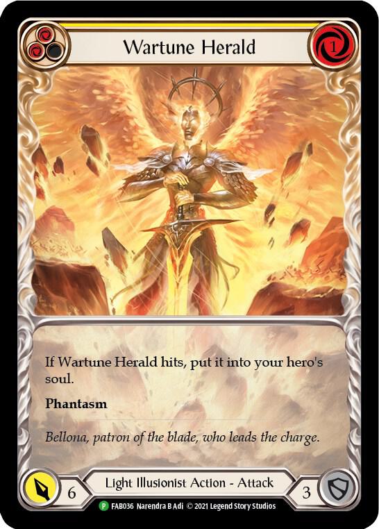 Wartune Herald (Yellow) (Extended Art) -  FAB036, Flesh and Blood: Promo Cards FAB036