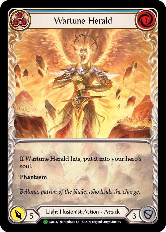 Wartune Herald (Blue) (Extended Art) - FAB037, Flesh and Blood: Promo Cards FAB037