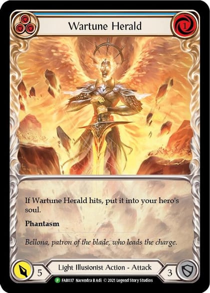 Wartune Herald (Blue) (Extended Art) - FAB037, Flesh and Blood: Promo Cards FAB037