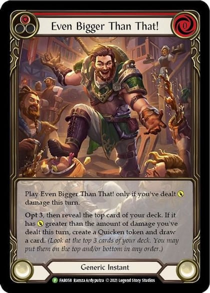 Even Bigger Than That! (Red) - FAB058, Flesh and Blood: Promo Cards FAB058