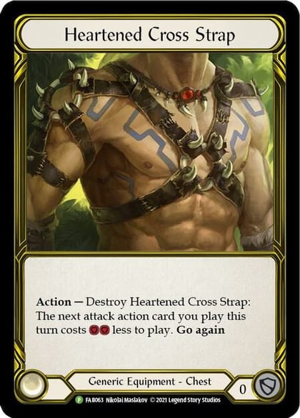 Heartened Cross Strap (Golden) - FAB063, Flesh and Blood: Promo Cards FAB063