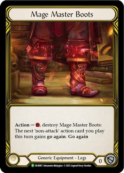 Mage Master Boots (Golden) - FAB067, Flesh and Blood: Promo Cards FAB067