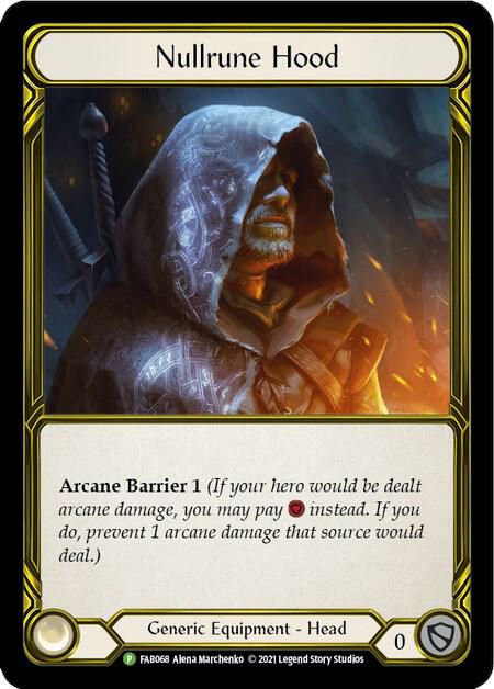Nullrune Hood (Golden) - FAB068, Flesh and Blood: Promo Cards FAB068