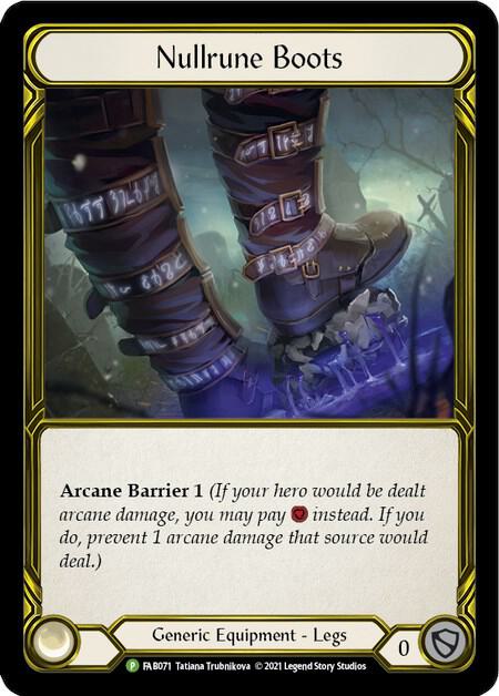 Nullrune Boots (Golden) - FAB071, Flesh and Blood: Promo Cards FAB071