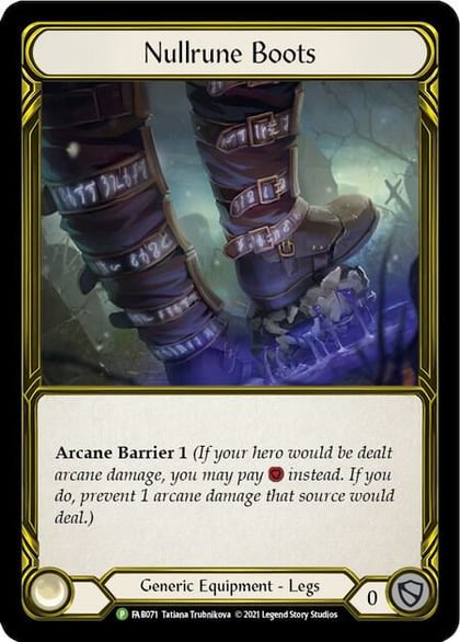 Nullrune Boots (Golden) - FAB071, Flesh and Blood: Promo Cards FAB071