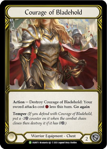 Courage of Bladehold (Golden) - FAB073, Flesh and Blood: Promo Cards FAB073