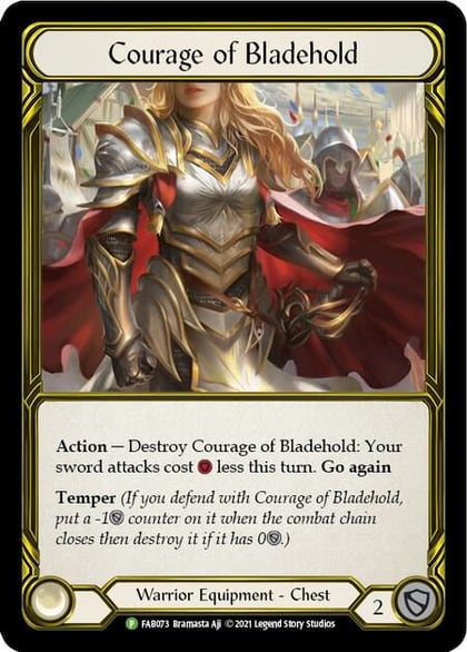 Courage of Bladehold (Golden) - FAB073, Flesh and Blood: Promo Cards FAB073