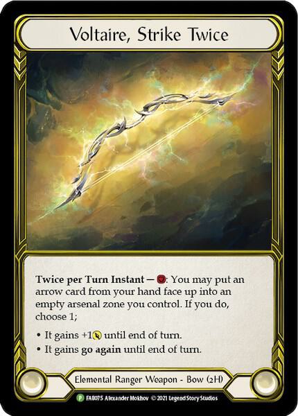 Voltaire, Strike Twice (Golden) - FAB075, Flesh and Blood: Promo Cards FAB075