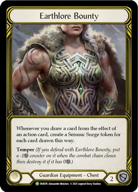 Earthlore Bounty (Golden) - FAB076, Flesh and Blood: Promo Cards FAB076