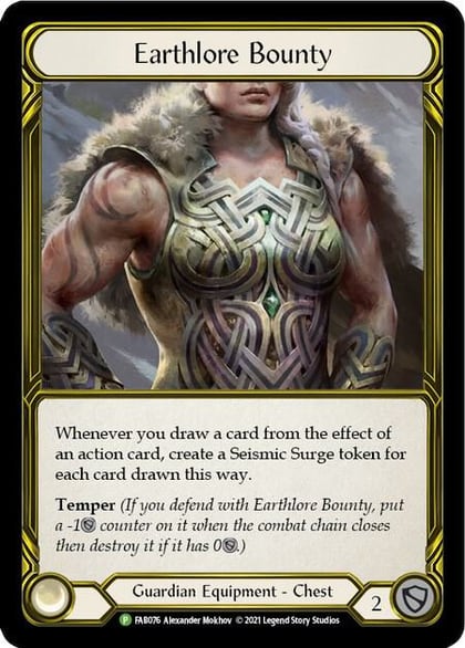 Earthlore Bounty (Golden) - FAB076, Flesh and Blood: Promo Cards FAB076