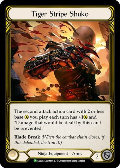 Tiger Stripe Shuko (Golden) - FAB083, Flesh and Blood: Promo Cards FAB083