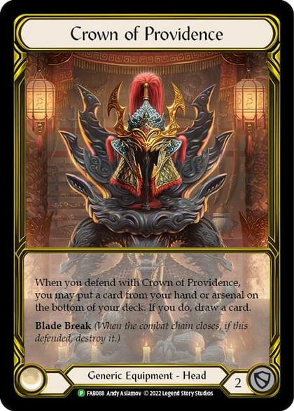 Crown of Providence (Golden) - FAB088, Flesh and Blood: Promo Cards FAB088