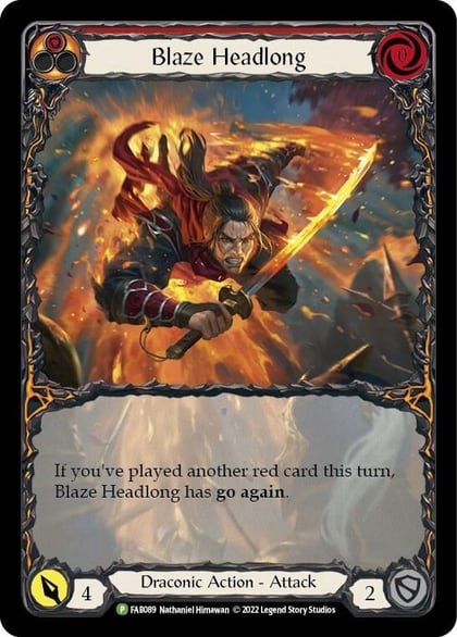 Blaze Headlong - FAB089, Flesh and Blood: Promo Cards FAB089