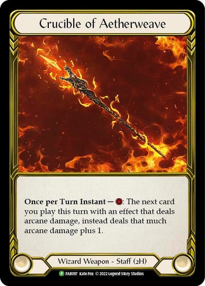 Crucible of Aetherweave (Golden) - FAB097, Flesh and Blood: Promo Cards FAB097