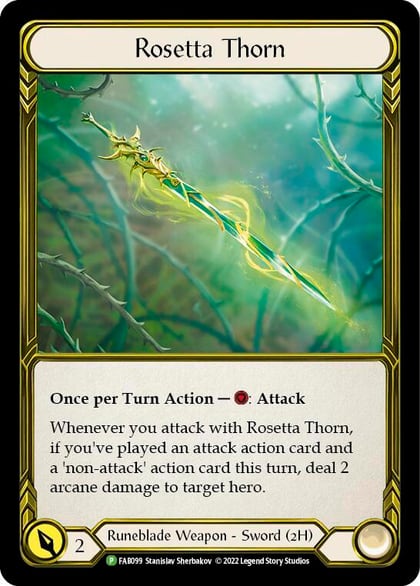 Rosetta Thorn (Golden) - FAB099, Flesh and Blood: Promo Cards FAB099