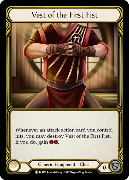 Vest of the First Fist (Golden) - FAB100, Flesh and Blood: Promo Cards FAB100