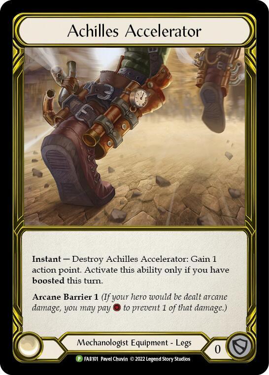 Achilles Accelerator (Golden) - FAB101, Flesh and Blood: Promo Cards FAB101