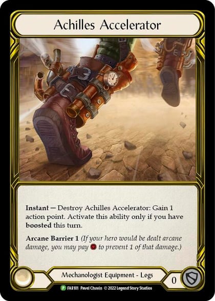 Achilles Accelerator (Golden) - FAB101, Flesh and Blood: Promo Cards FAB101