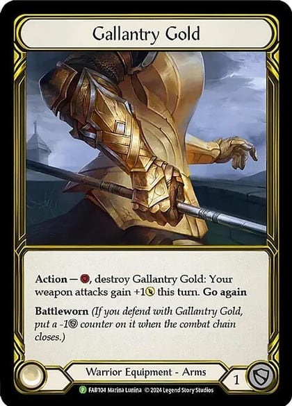 Gallantry Gold (Golden) - FAB104, Flesh and Blood: Promo Cards FAB104
