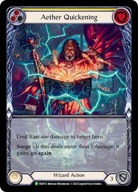 Aether Quickening (Yellow) - FAB113, Flesh and Blood: Promo Cards FAB113