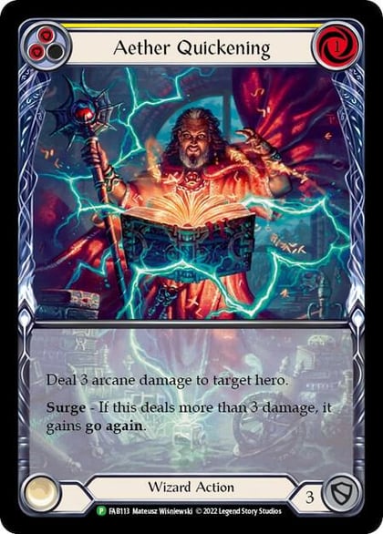 Aether Quickening (Yellow) - FAB113, Flesh and Blood: Promo Cards FAB113