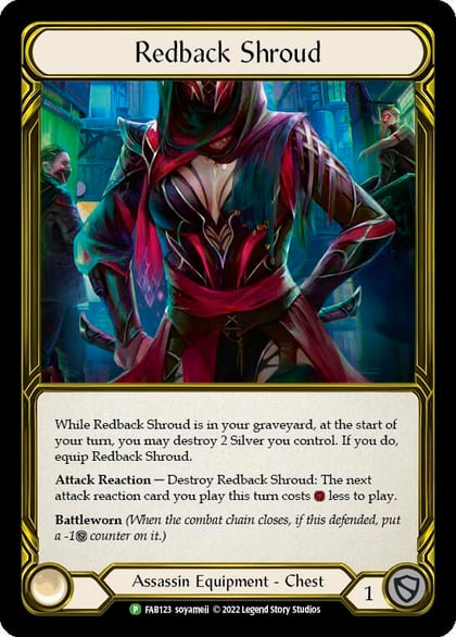 Redback Shroud (Golden) - FAB123, Flesh and Blood: Promo Cards FAB123