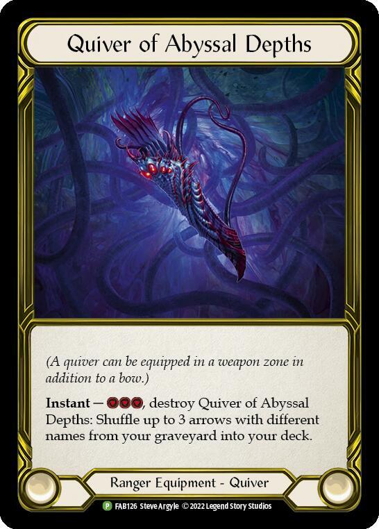 Quiver of Abyssal Depths (Golden) - FAB126, Flesh and Blood: Promo Cards FAB126