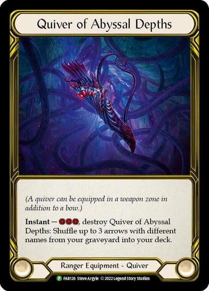 Quiver of Abyssal Depths (Golden) - FAB126, Flesh and Blood: Promo Cards FAB126